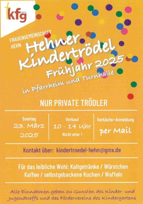 Hehner Kindertrödel (c) Frauengemeinschaft Hehn