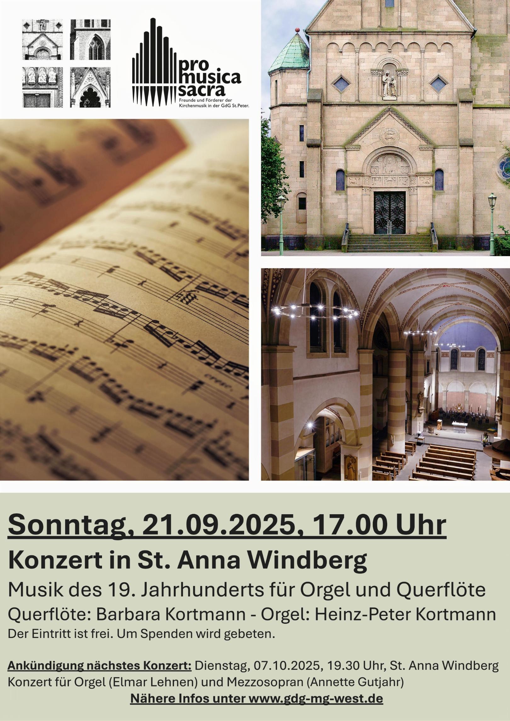 25 09 04 Plakat Konzert am 21.09.25_St. Anna (c) PR MG Nordwest
