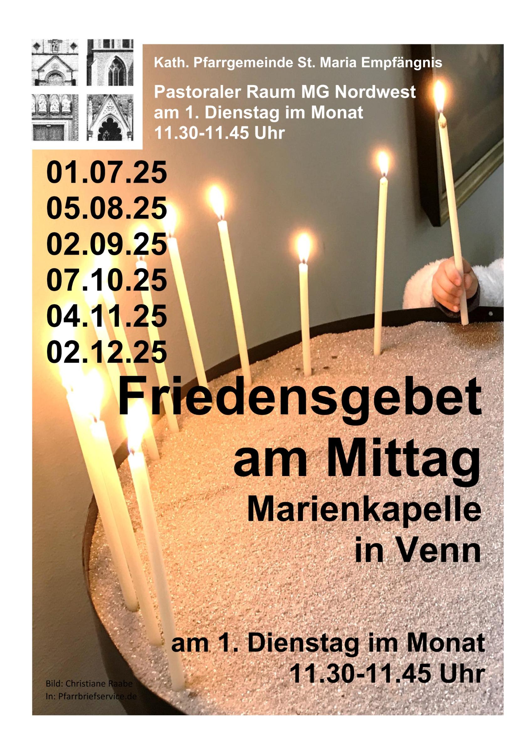 25.06.25_Friedensgebet_PLAKAT (c) GdG MG-West