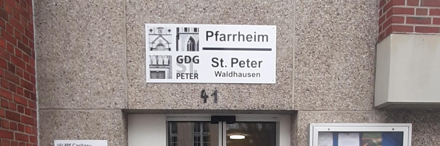 23 03 03 Pfarrheim Waldh neues Schild (c) H. Panglisch